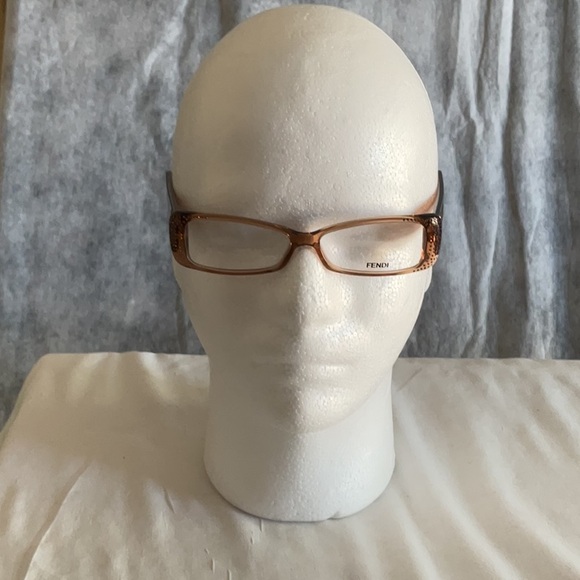 FENDI BROWN WITH RHINESTONES PRESCRIPTION OPTICAL FRAMES GLASSES - Picture 7 of 8